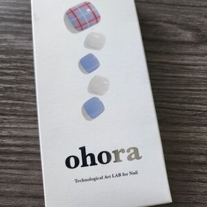 Blue and Red Press-On Nails